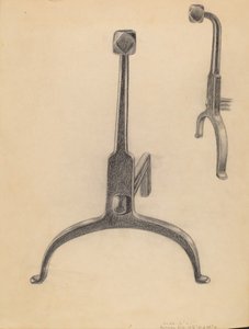 Andirons av Gerald Bernhardt