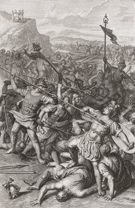 Israels strid mot amalekiterna. av Gerard (after) Hoet