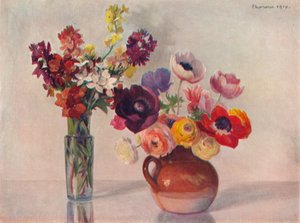 Anemoner och väggblommor, c1909