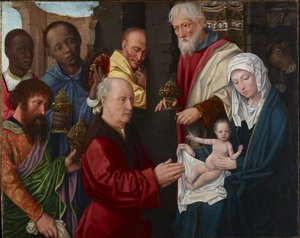 De heliga tre konungarnas tillbedjan av Gerard David
