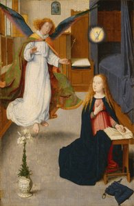 The Annunciation, c.1490 (olja på ekpanel) av Gerard David