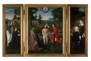 The Baptism of Christ, c.1502-08 (olja på panel) av Gerard David