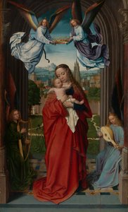 Jungfru och barn med fyra änglar, ca. 1510-15. av Gerard David