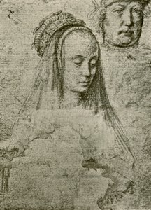 Ung kvinna med huvudbonad, 1497-1498, 1908. av Gerard David
