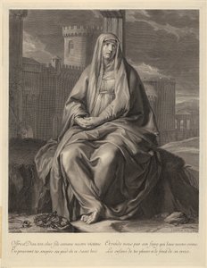 Porträtt av Charles-Maurice Le Tellier av Gérard Edelinck
