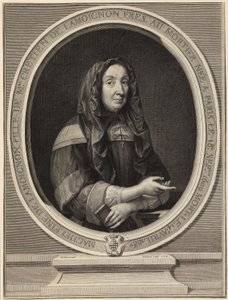 Porträtt av Madeleine de Lamoignon av Gérard Edelinck