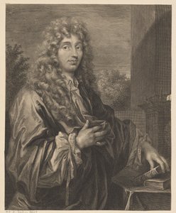 Porträtt av Christiaan Huygens av Gérard Edelinck