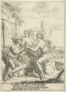 Pastoral scen med Dameet, Galate och Amaril av Gerard Hoet (I)