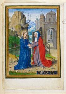 Lägg till. 34294, f.61 The Visitation, illustration från 