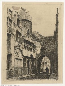 Gatuvy At the Steen i Antwerpen (titel på objekt)