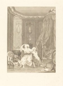 Sen omvändelse av Gerard Rene Le Vilain after Nicolas Lavreince