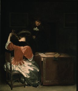 Musiklektionen av Gerard, Ter Borch