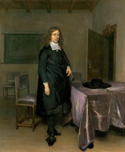 Porträtt av en man av Gerard Ter Borch (Terburg), den yngre (1617-1681), - Olja på duk - Tiroler Landesmuseum Ferdinandeum, Innsbruck