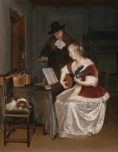 Musiklektionen, ca. 1670.