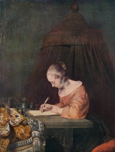 Kvinna som skriver ett brev, c1655, 1938