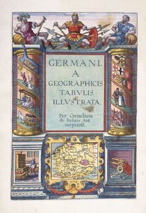 Titelsida till del 2, "Germania geographic maps illustrated", 1593