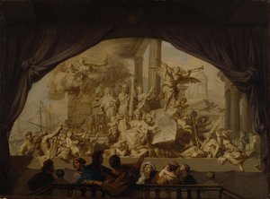 En allegori över Amsterdams berömmelse av Gerard de Lairesse