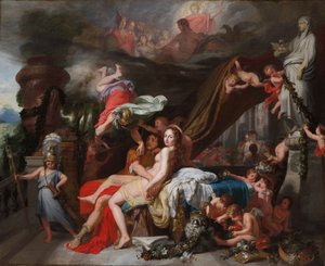 Hermes beordrar Calypso att släppa Odysseus, ca. 1670.