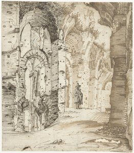 Ruinerna av palatsunderbyggnaderna av Septimius Severus, Rom