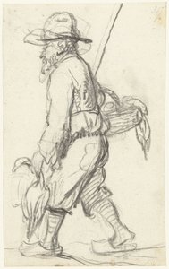 Jägare med en korg med ankor av Gerard ter Borch (II) (possibly)