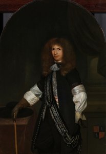 Jacob de Graeff (1642-90). I en officers uniform av Gerard ter Borch (II) (signed by artist)