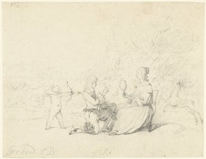 Gentleman på knä framför en dam av Gerard ter Borch (II)