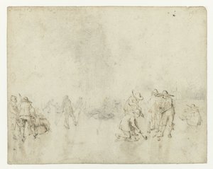Ice ansikte med kolv spelare av Gerard ter Borch (II)