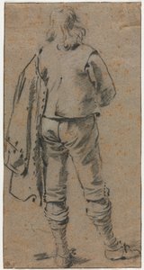 En man som står sedd bakifrån, ca. 1630. av Gerard ter Borch