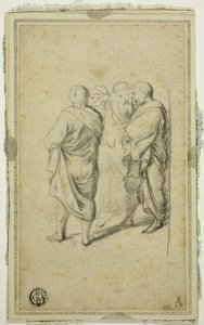 Grupp av fyra män i togas av Gerard ter Borch