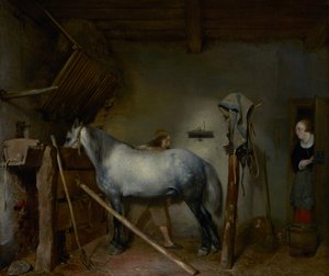 Stall för hästar av Gerard ter Borch