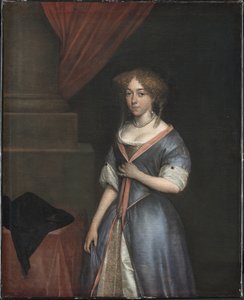 Porträtt av en dam av Gerard ter Borch