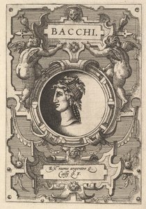 Byst av Bacchus omgiven av remmar, från seriens Deorum dearumque, en uppsättning bilder..., 1573