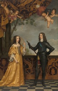 Porträtt av Willem II (1626-1650), Prins av Orange och hans hustru Mary Stuart (1631-1660)