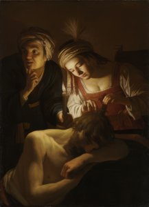 Samson och Delila av Gerard van Honthorst