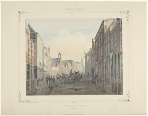 Studentförening vid Breedestraat i Leiden av Gerardus Johannes Bos
