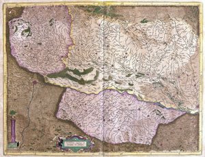 Alsace, norra Frankrike (gravyr av Gerardus Mercator