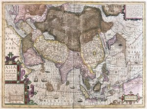 Asien (gravyr av Gerardus Mercator