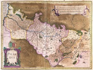 Belgien (gravyr av Gerardus Mercator