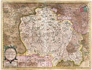 Bourbonnais, Frankrike (gravyr av Gerardus Mercator