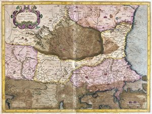 Bulgarien och Rumänien (gravyr av Gerardus Mercator