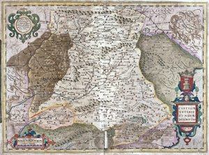 Castillia med Madrid och Toledo, Spanien (gravyr av Gerardus Mercator