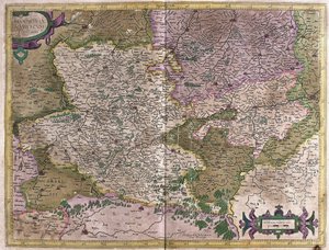 Hainaut, Namur, Belgien (gravyr av Gerardus Mercator