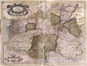Limousine, Languedoc, Auvergne, Bourgogne och Provence, södra Frankrike av Gerardus Mercator