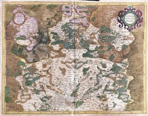 Lorraine, Frankrike (gravyr av Gerardus Mercator
