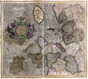 Nordvästra England (gravyr av Gerardus Mercator
