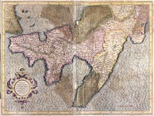 Puglia, Calabria och Basilicata, Italien (gravyr av Gerardus Mercator
