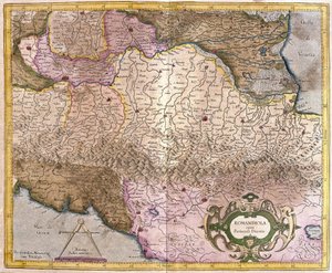 Romagna med Parma, Italien (gravyr av Gerardus Mercator