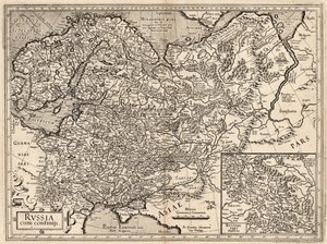 Ryssland cum Confinijs. Karta över Ryssland, 1587.