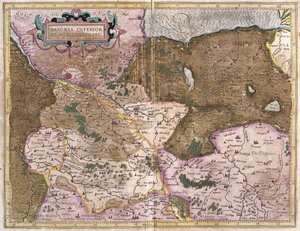 Sachsen och Mecklenburg, Tyskland (gravyr av Gerardus Mercator