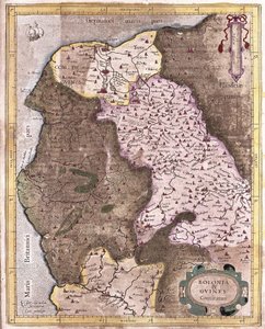 Kustlinjen från Berck till Gravelines, Belgien (gravyr av Gerardus Mercator